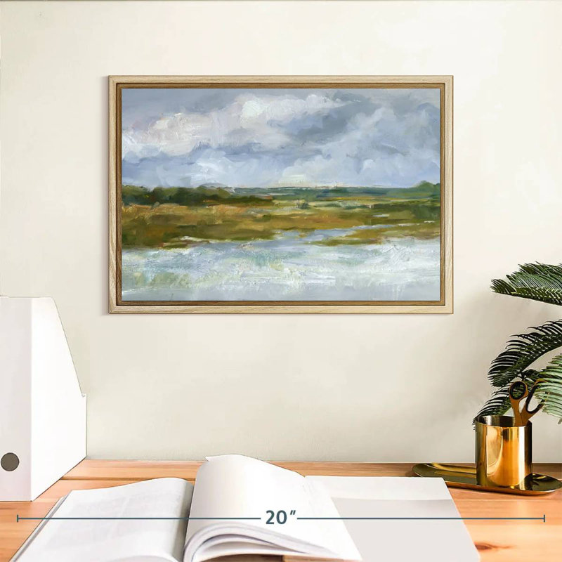 May Skies I, Floating Frame Natural Wood, 13" X 9"