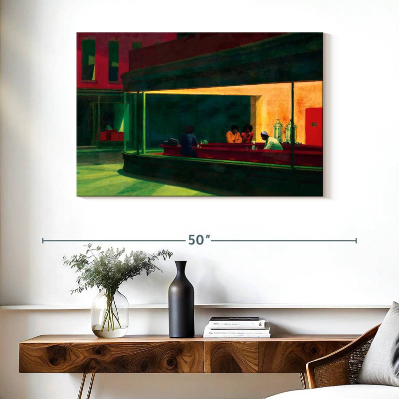 «Nighthawks Inspired African American», reproduction sur toile, H 26 po x l 39 po x P 1,25 po