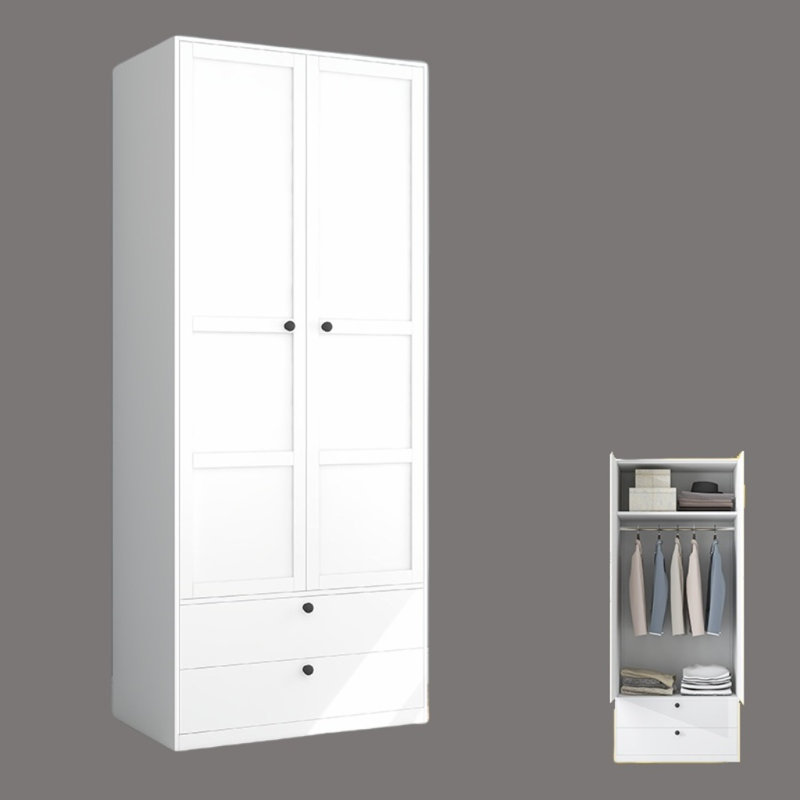Simple Solid Color Wardrobe, White