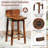 24.5" Counter Height Bar Stools With Footrest Solid Rubber Wood Legs-1469632332