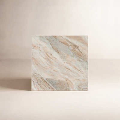 Yantarni Marble Plinth Accent Table