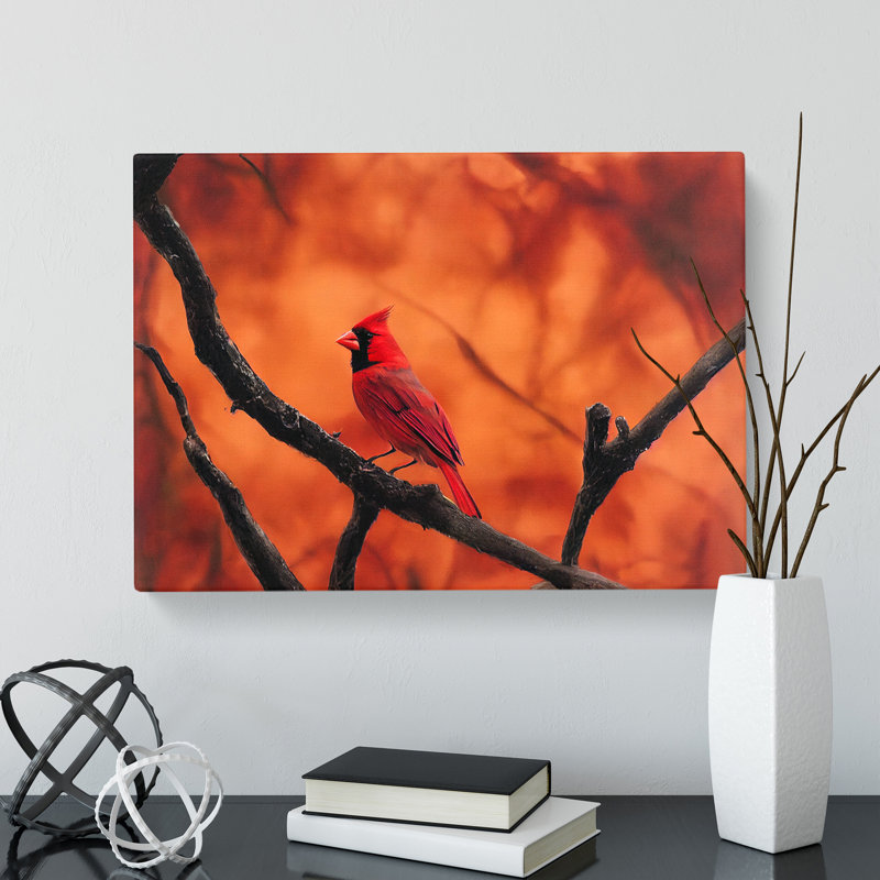 Cardinal Bird Vol.19 - Wrapped Canvas, 40cm H x 60cm W x 3cm D