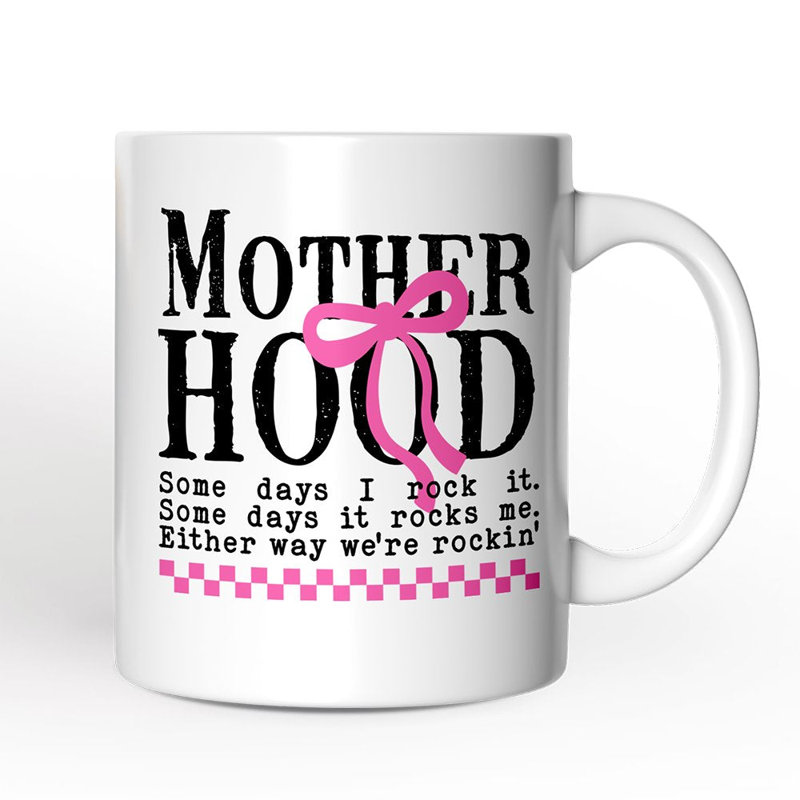 Motherhood Mug, Mom Gift With Custom Name