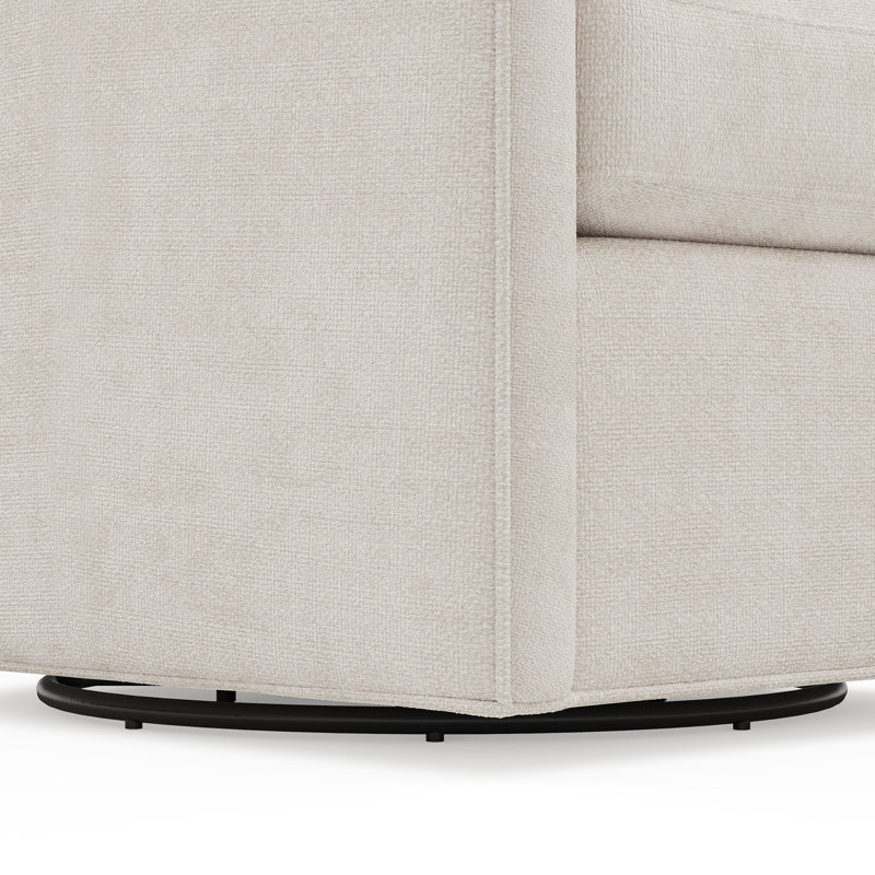 Valencia Riley Fabric Swivel Accent Chair, Pearl Color