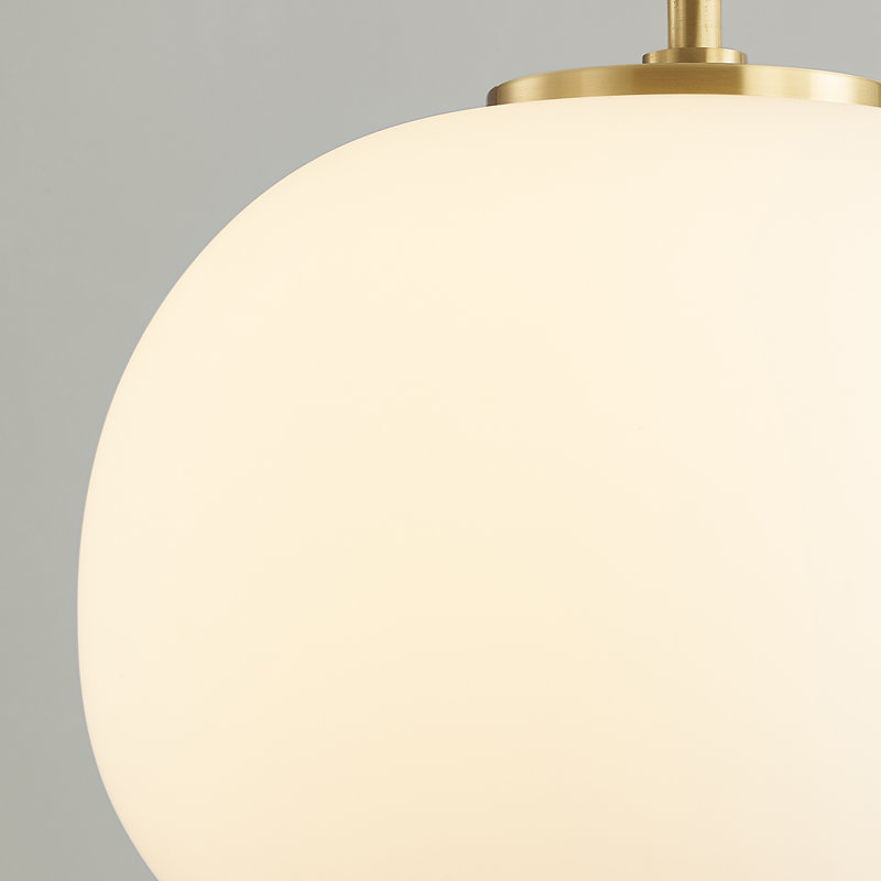 Luminaire suspendu sphère 1 lumière Ingels, Laiton vieilli, H 17 po x l 11 po x P 11 po