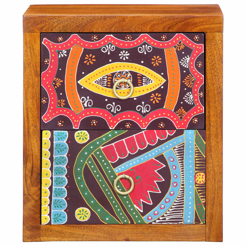 35cm W Solid Wood Bedside Table