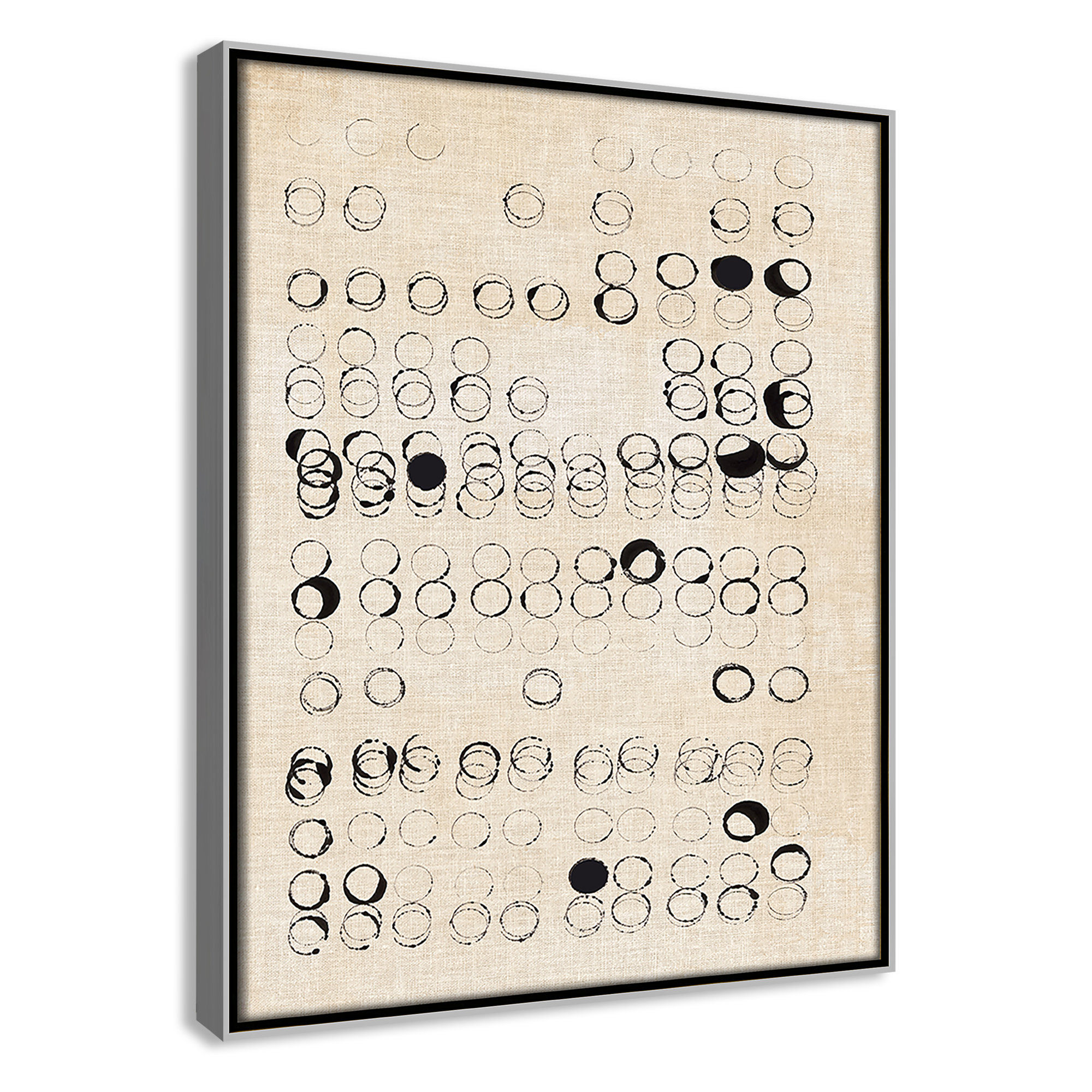 Dots and Dots Print by , 15.5" H x 12.5" W, Silver