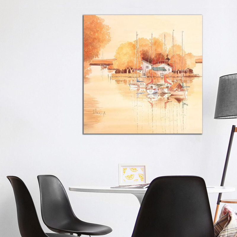 Boats II 1 Piece Wrapped Canvas Painting, 93.98 cm H x 93.98 cm W x 1.91 cm D