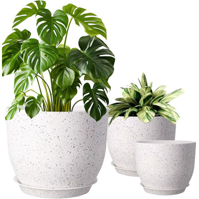 Ensemble de 3 pots à plantes en plastique