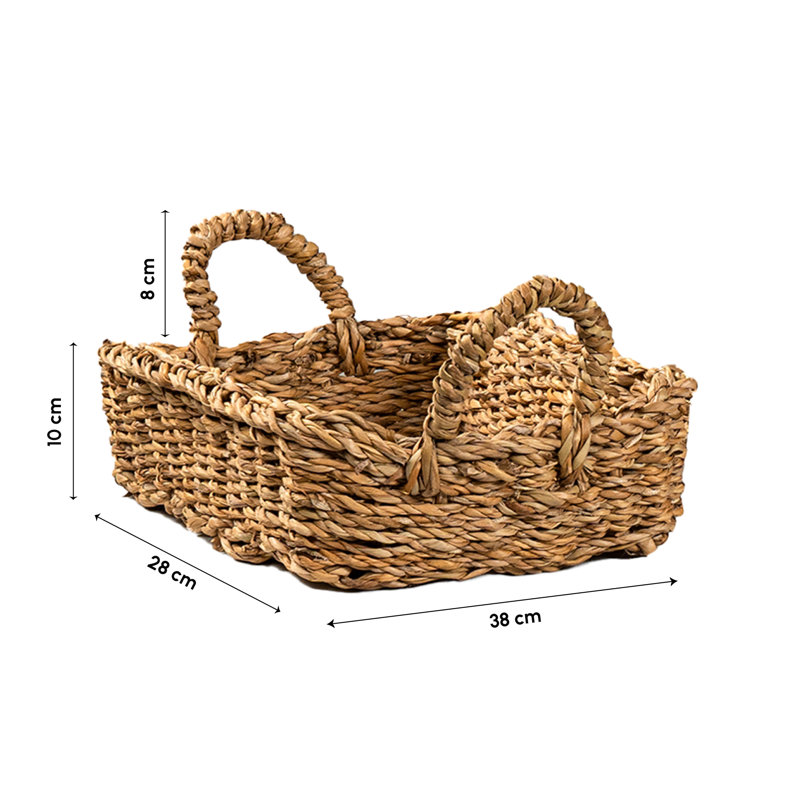 Panier de fruits tissé avec poignées Seagrass