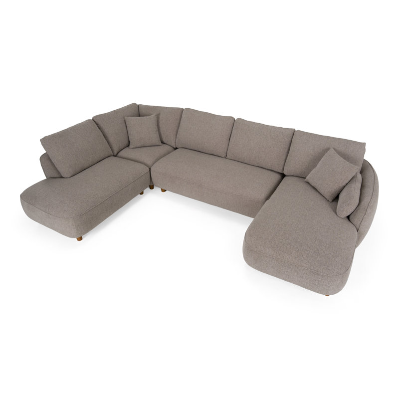 Canapé modulaire en U gris Joslin
