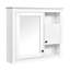 Armoire de salle de bain 32 "à fixation murale avec 3 tablettes réglables - blanc