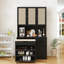 Buffets noirs et noirs en bois manufacturé Burlywood