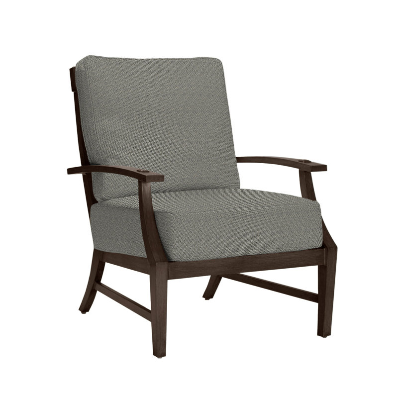 Méridienne Croquet, Sans bourrure + bourre standard, Cabana Stripe Midnight, Acajou