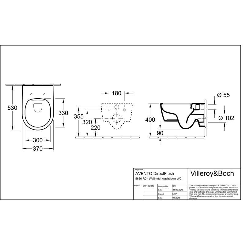 Avento Wall Hung Toilet with Slim Seat