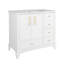 Meuble-lavabo de salle de bain moderne 35,6 po avec surface peinte, meuble-lavabo autoportant de style Mid-Century avec rangement-1480623962
