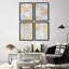"Décoration murale abstraite moderne en métal or et argent" 4 pièces-101520215-101520217