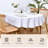 Oval Tablecloth 60 x 102 Inch Washable Fabric Table Cloth Solid White Table Cover,White