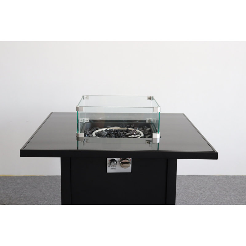 Foyer en acier noir avec pare-brise - solution de chauffage 40 000 en verre fumé de 30 po, chaleur réconfortante