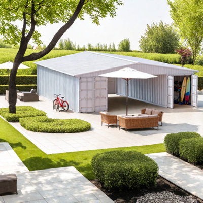 Heavy-duty Steel Canopy & Gazebo Frame For Spacious Storage Areas