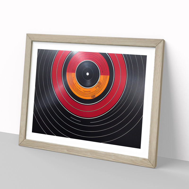 Flawless Vinyl Record - Single Picture Frame Print, 34cm H x 46cm W x 2cm D, Oak