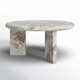 Bryce Nesting Coffee Table- Large-Creamy Taupe Marble Solid