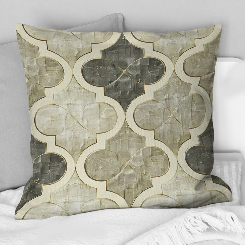 Coussin Beige, H 16 po x l 16 po