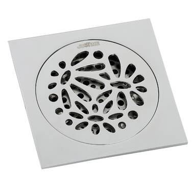 Decorative Shower Drains  4-INCH SQUARE GRID SHOWER DRAIN