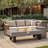 54 Inch Propane Fire Pit,Outdoor Gas Fire Pit Table With Rain Cover,Rectangular Heater For Patio, Backyard, Deck,50,000BTU Outdoor Modern Patio Fire Pit.