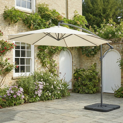 292cm Lighted Cantilever Parasol