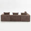 Canapé modulaire surdimensionné à assise profonde, canapé modulaire entièrement en mousse 3 pièces en tissu texturé doux, assemblage sans outil, profil bas convenant aux appartements, brun de 111 po x 37 po x 23,6 po