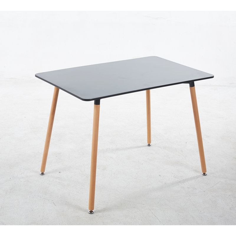 Table de salle à manger 115 x 75 x 75 cm avec pieds en métal stables pour le bureau - Composition pour et