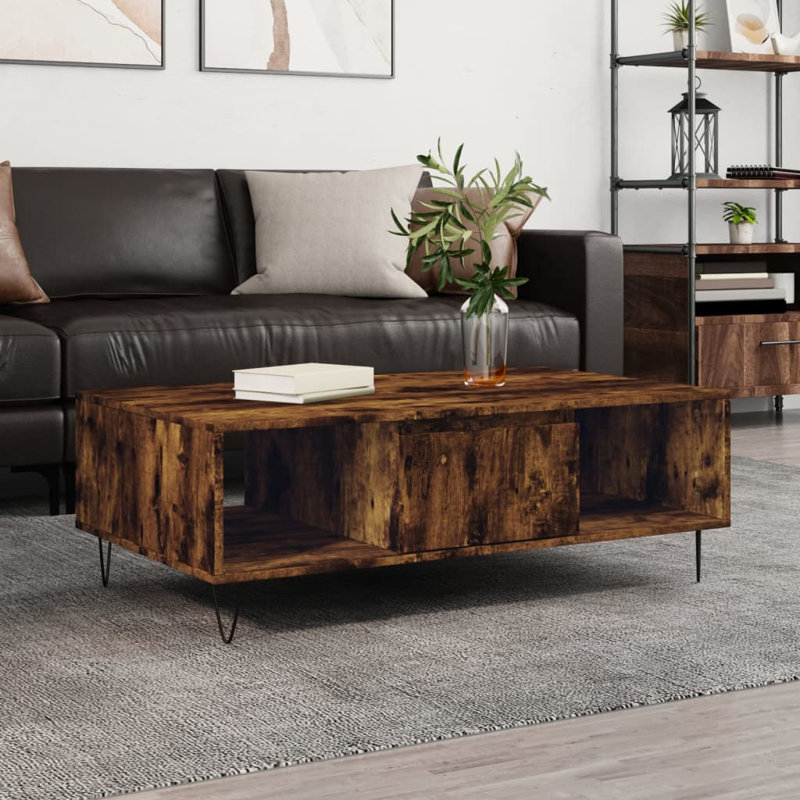 Croker Coffee Table with Storage, Smoked Oak
