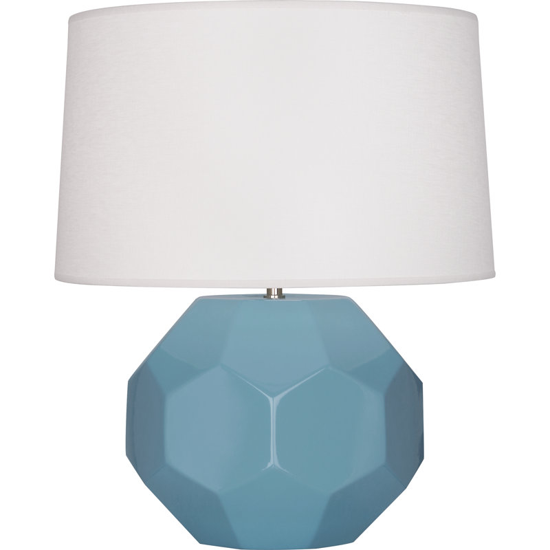 Franklin Table Lamp, Steel Blue, 23.5" H x 19.5" W x 19.5" D