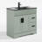 36" Single Bathroom Vanity With Black Sink Top, Faucet And Drain, Hand Painted-201275961