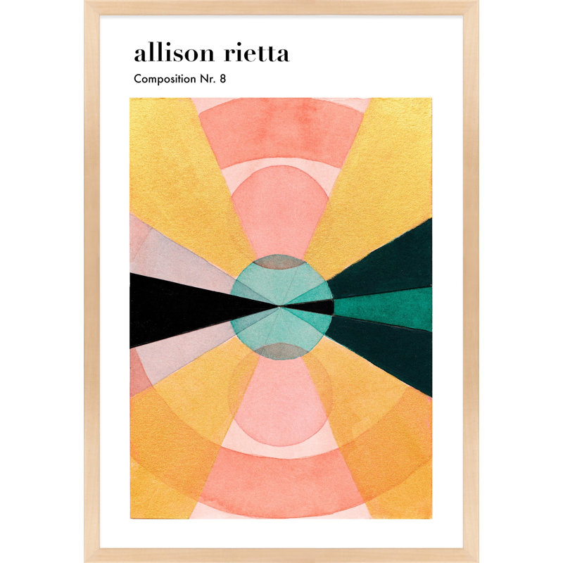 Composition Nr. 8 Print by Allison Rietta, 20" H x 14" W x 1.25" D, Maple Framed