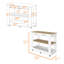 2-Drawer 2-Shelf Kitchen Island White And Light Oak