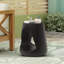Table d'appoint MGO Hollow, texture semblable au bois, couleur noire-257987026