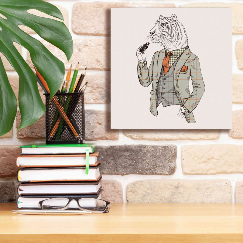 «Tiger-Man» par GraphINC, estampe numérique sur toile, H 12 po x l 12 po