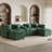145"W U-Shape Sectional With Console & Cup Holders And USB Ports-1969420192