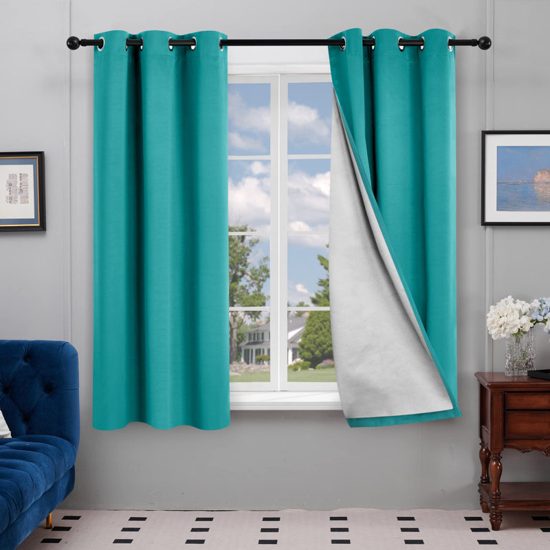 Centerview Blackout Curtains / Drapes Pair, 42" W x 63" L, Teal