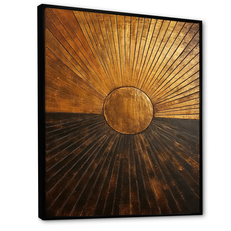 «Bronze Brilliance Symetry IV - Abstract Shapes», reproduction sur toile encadrée, H 32 po x l 16 po x P 1 po