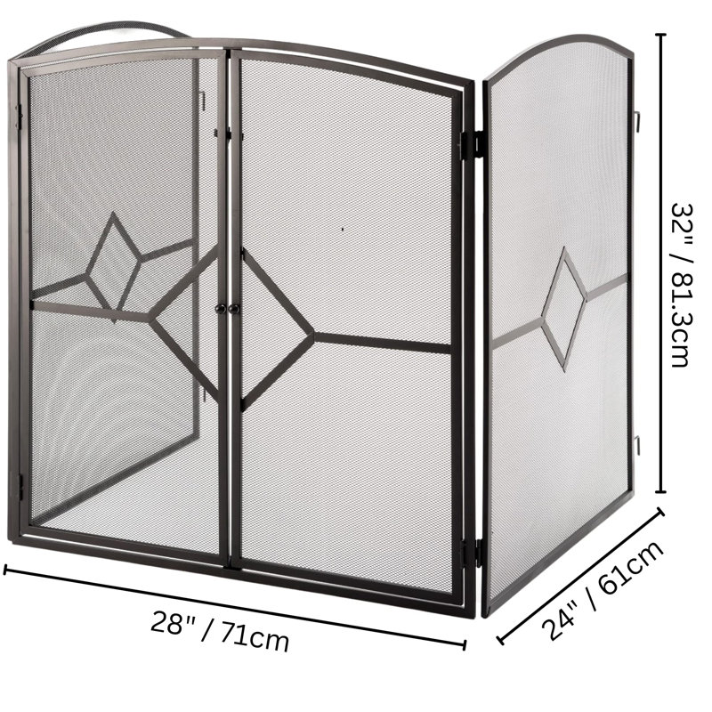 Nunberg 193.04cm x 2.54cm Iron Spark Screen