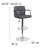 Chestertown Adjustable Bar Stools - Counter Height Barstools with Back and Armrest-45042386