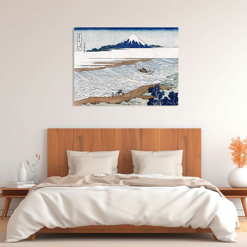 The Jewel River In Musashi Province by Katsushika Hokusai - Wrapped Canvas Print, 90cm H x 120cm W x 4cm D
