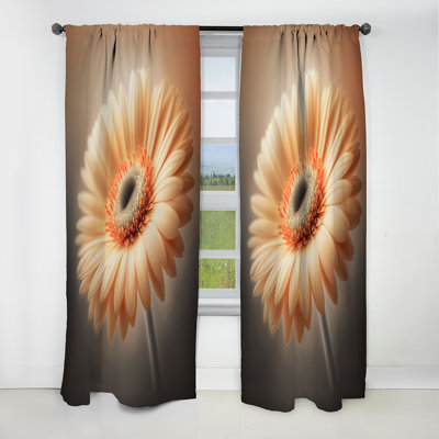 Rideau occultant floral Hailee - Gerbera - 1 panneau