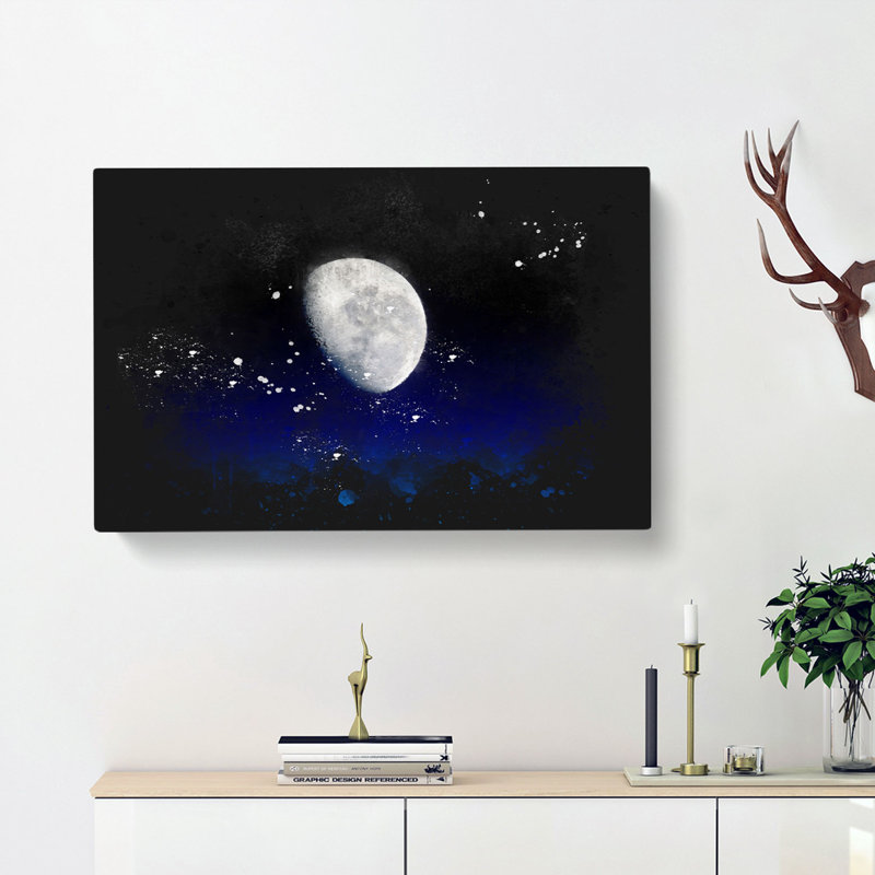 Close Up Of The Moon - Wrapped Canvas, 40cm H x 60cm W x 3cm D