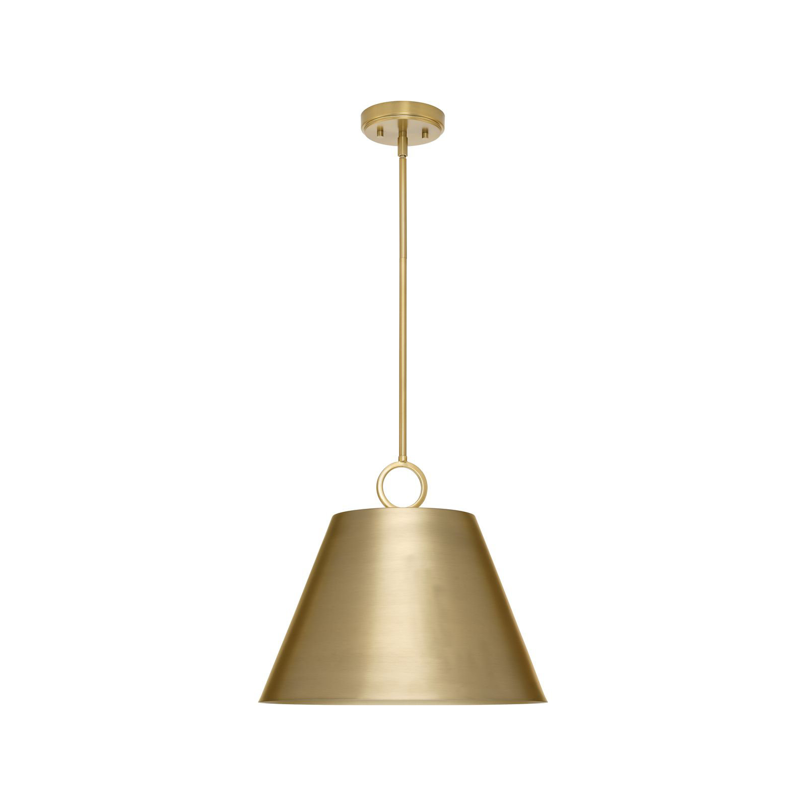 Elda Metal Dimmable Pendant, Brushed Bronze, 15.25" H x 17.87" W x 17.87" D