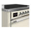 Cuisinière à induction 36 pouces avec 6 éléments à induction en blanc antique Majestic III Series (garniture chromée)-124828876-124828858