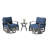 28.5" wide Outdoor Metal Patio Glider Swivel Chair-827246138
